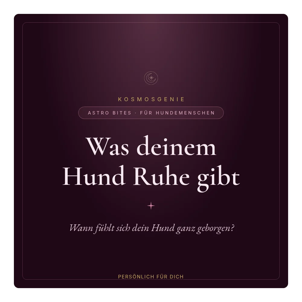 Was ihm Ruhe gibt