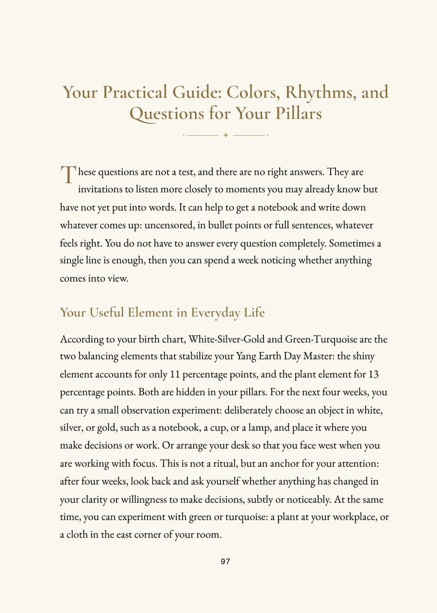 Chinese Horoscope Book: practical section with questions