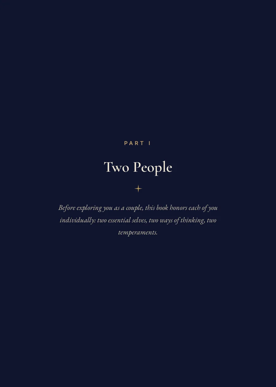 Relationship Horoscope Book, divider page, Part I