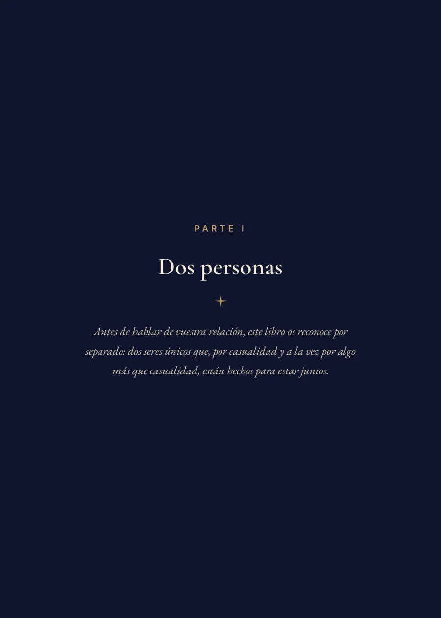 Libro de Horóscopo de Padres e Hijos, página de separación, parte I