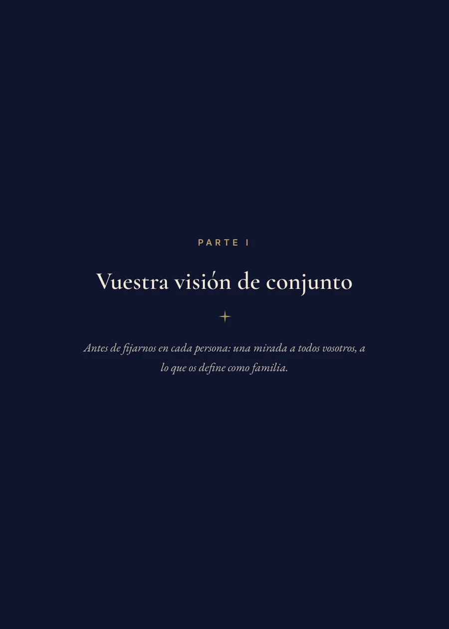 Libro de Horóscopo Familiar - Página divisoria parte I