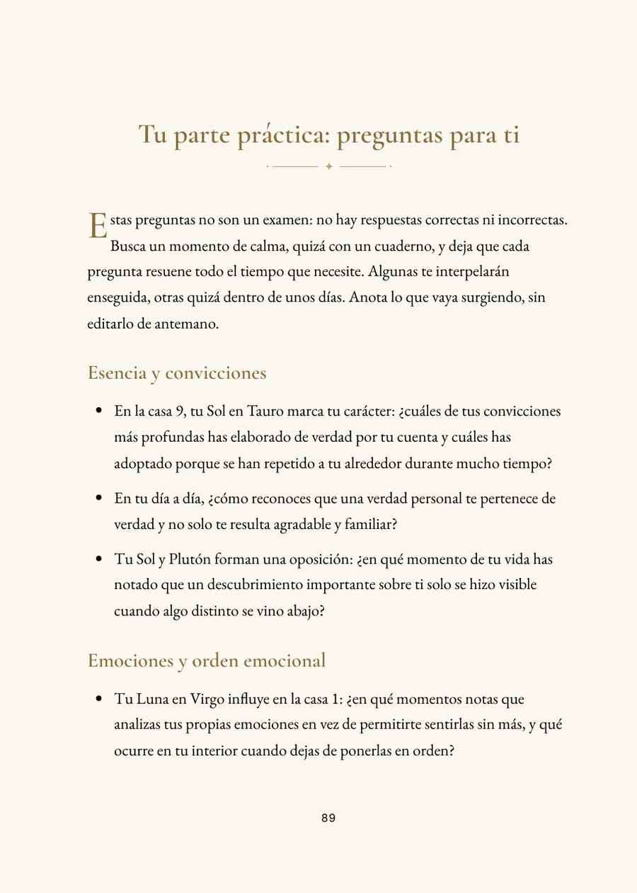 Libro de Carta Natal: parte práctica con preguntas