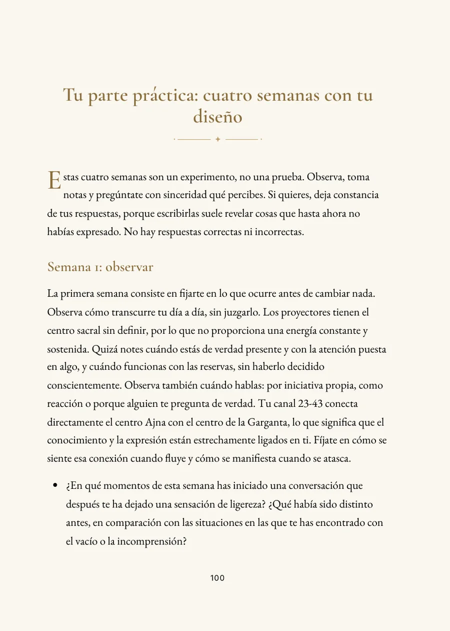Human Design: parte práctica con preguntas