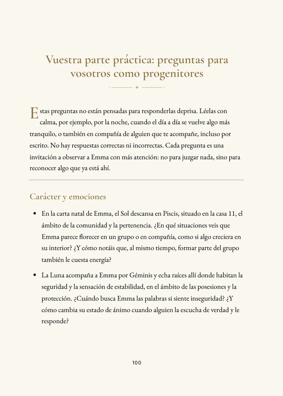 Libro de Carta Natal Infantil: sección práctica con preguntas