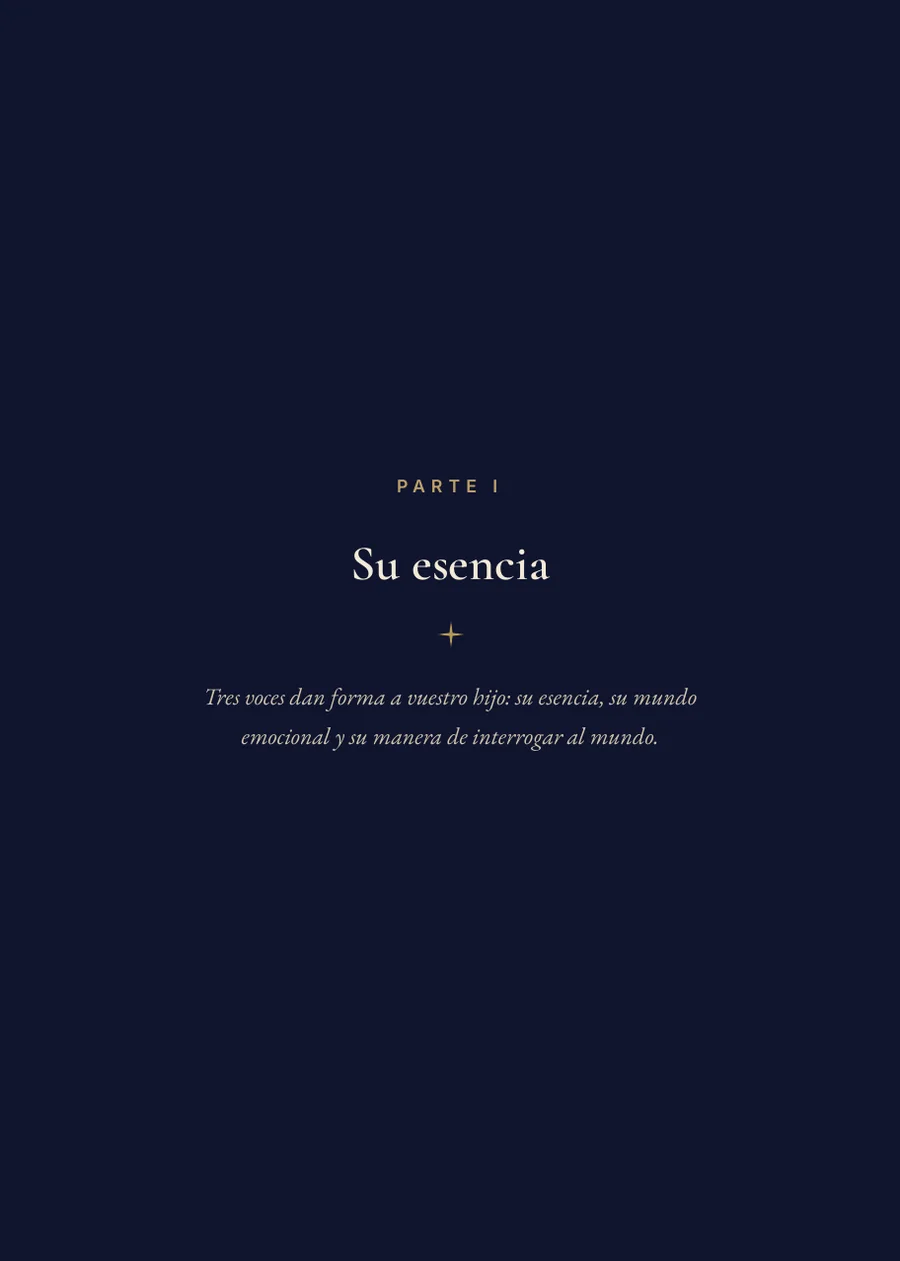 Libro de Carta Natal Infantil: página separadora de la parte I