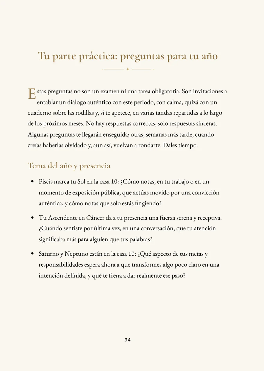 Libro para un Cumpleaños Redondo: sección práctica con preguntas