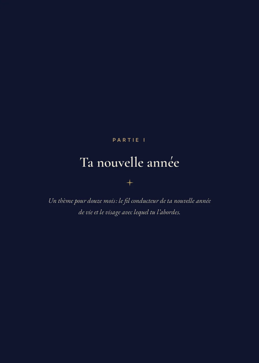 Livre de la révolution solaire, Page de séparation Partie I