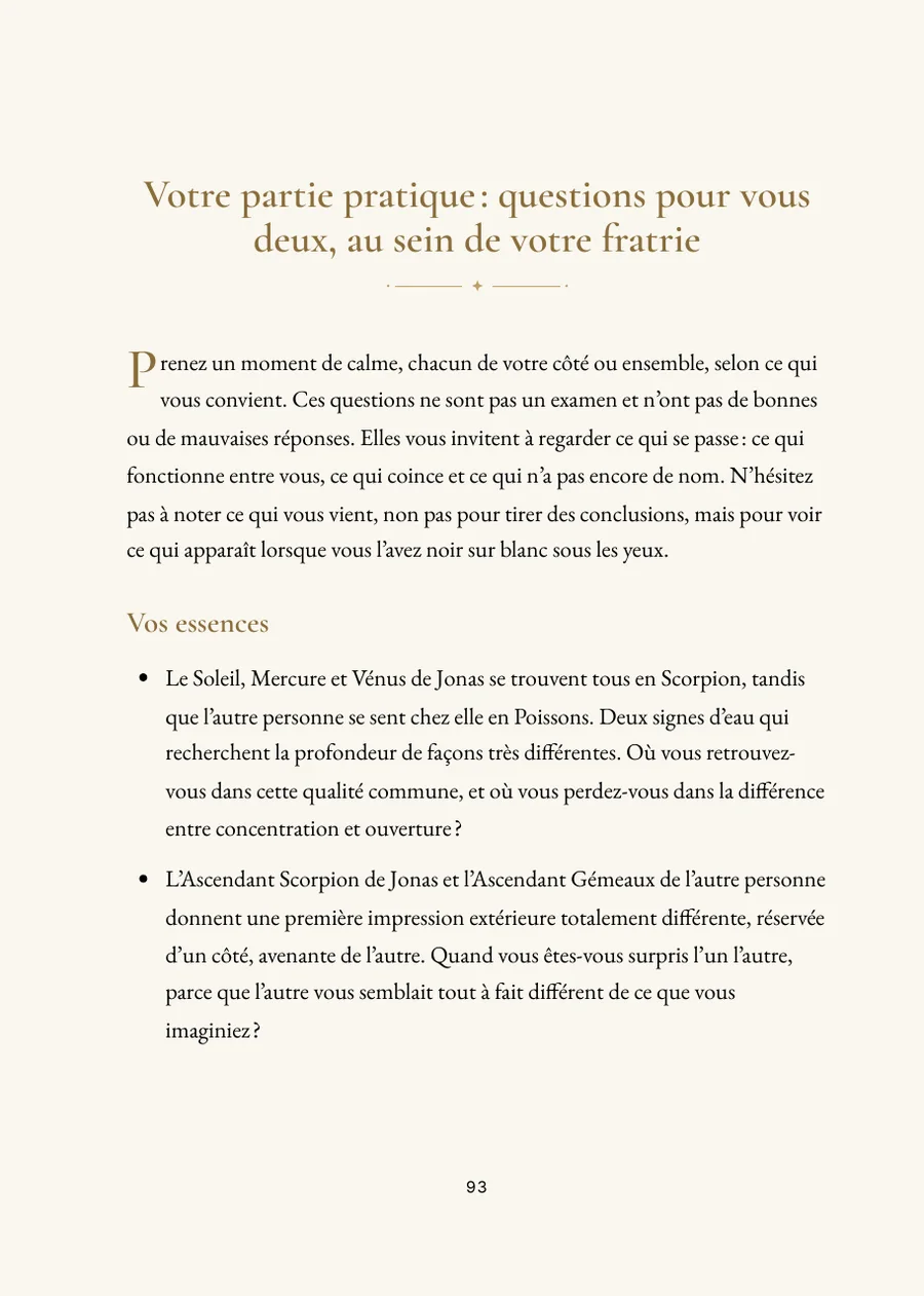 Livre de l’horoscope de la fratrie : partie pratique avec questions