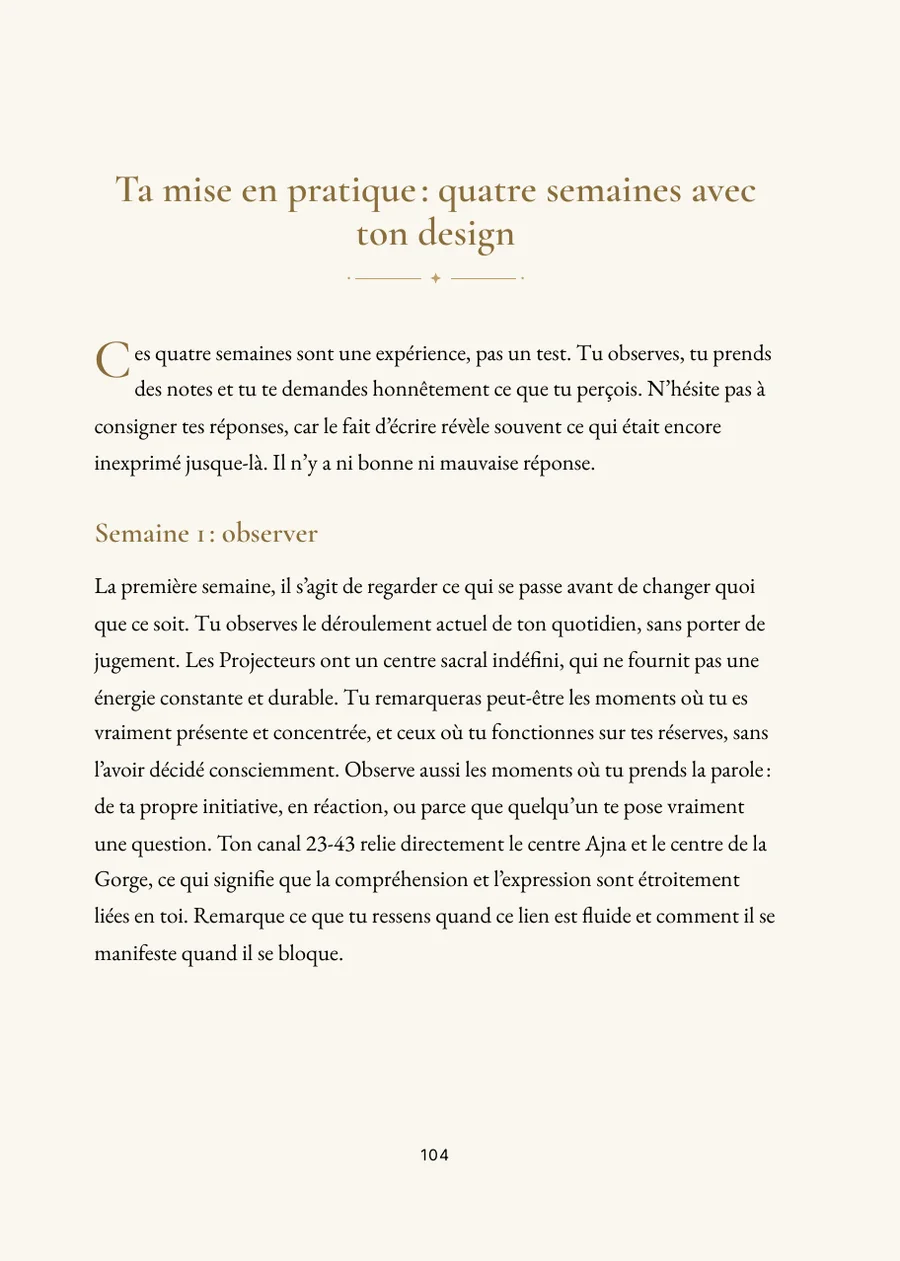 Human Design : partie pratique avec questions