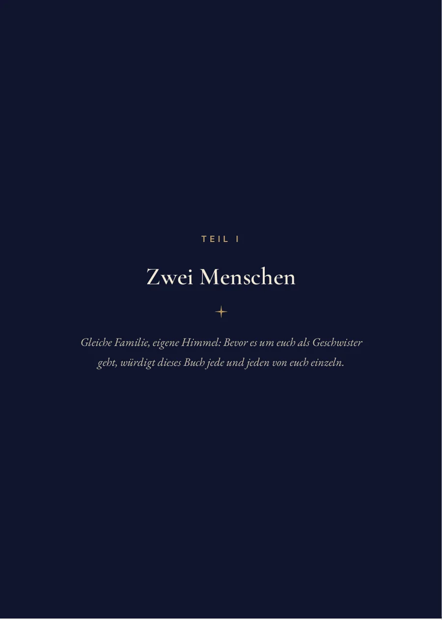 Geschwisterhoroskop – Trennseite Teil I