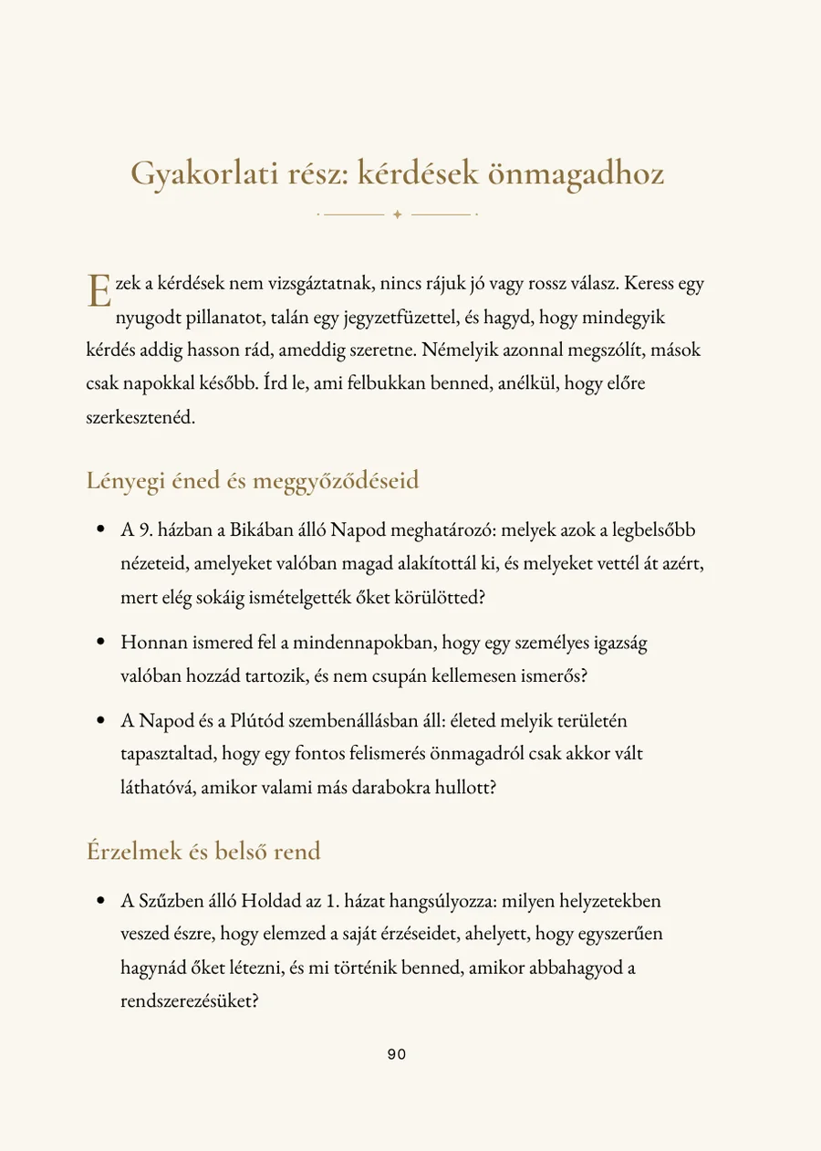 Születési horoszkóp könyv: gyakorlati rész kérdésekkel