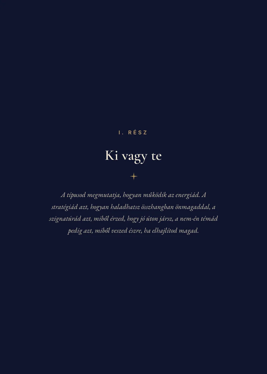 Human Design könyv: elválasztó oldal, I. rész
