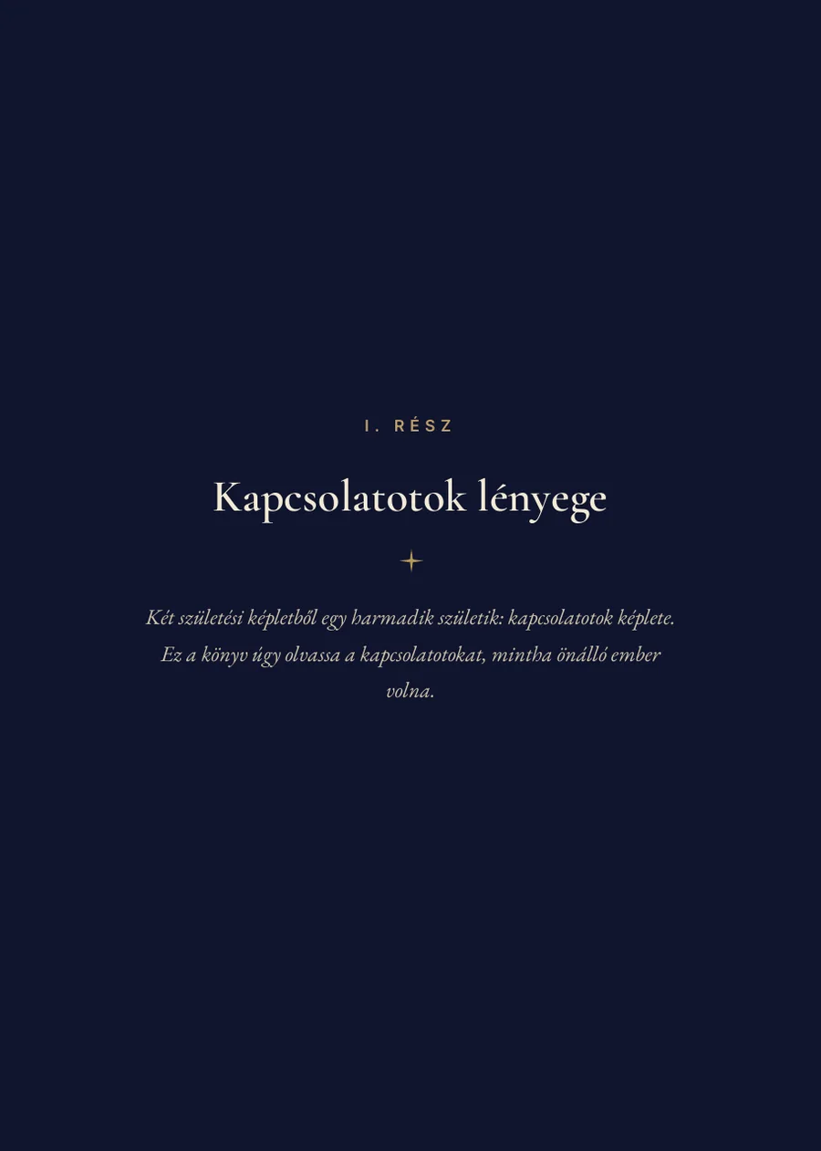 Kompozit horoszkóp könyv, elválasztólap, I. rész