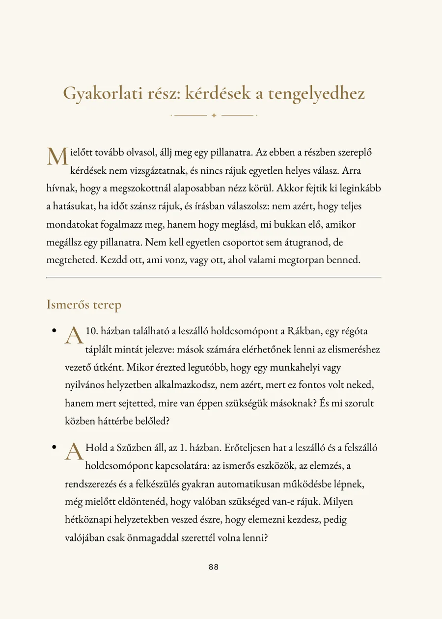 Holdcsomópont-horoszkóp könyv: gyakorlati rész kérdésekkel