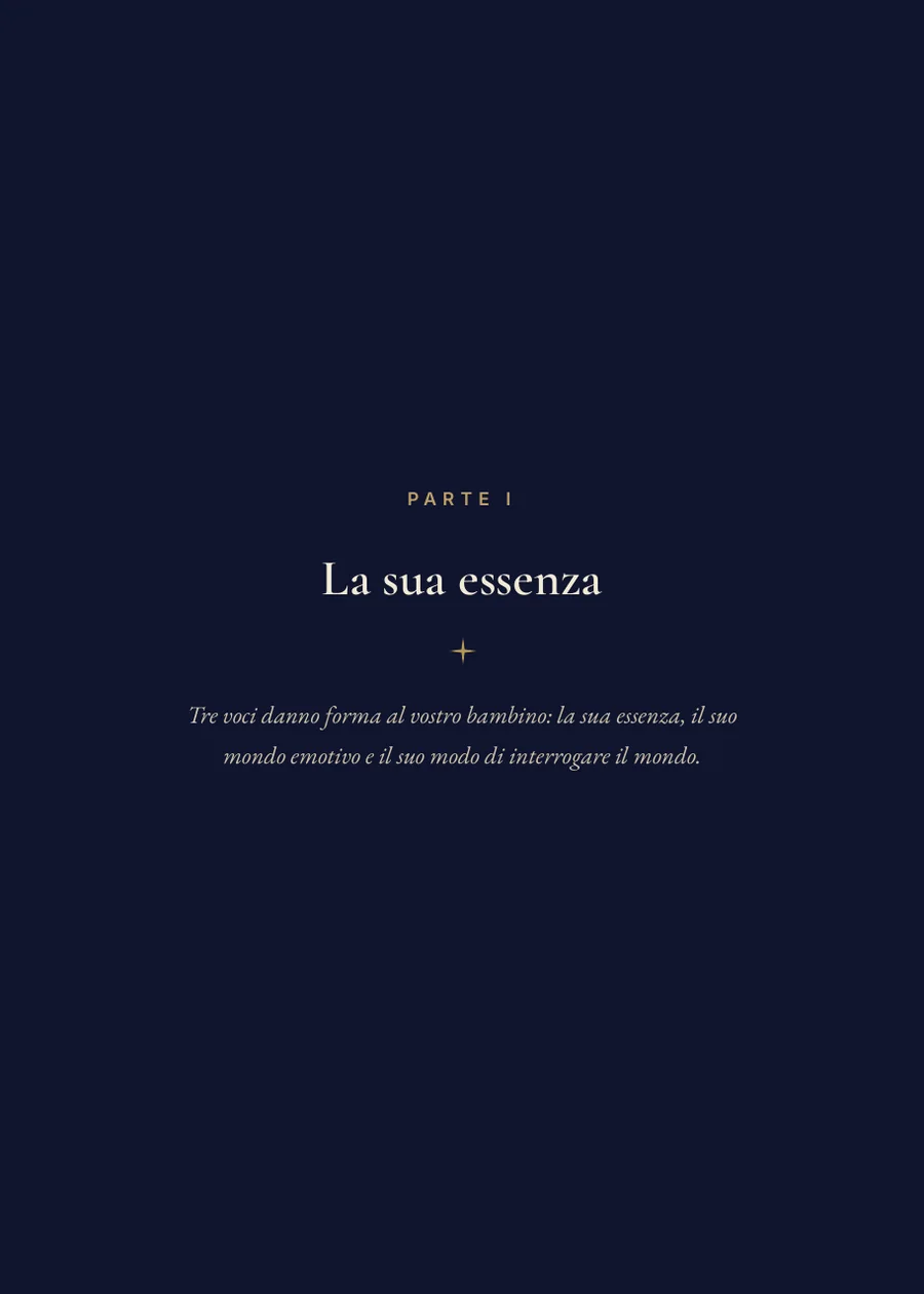 Libro del tema natale del bambino, pagina divisoria parte I