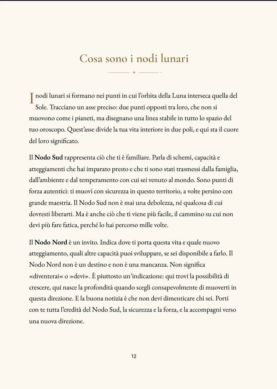 Libro dei nodi lunari, pagina del capitolo con testo autentico