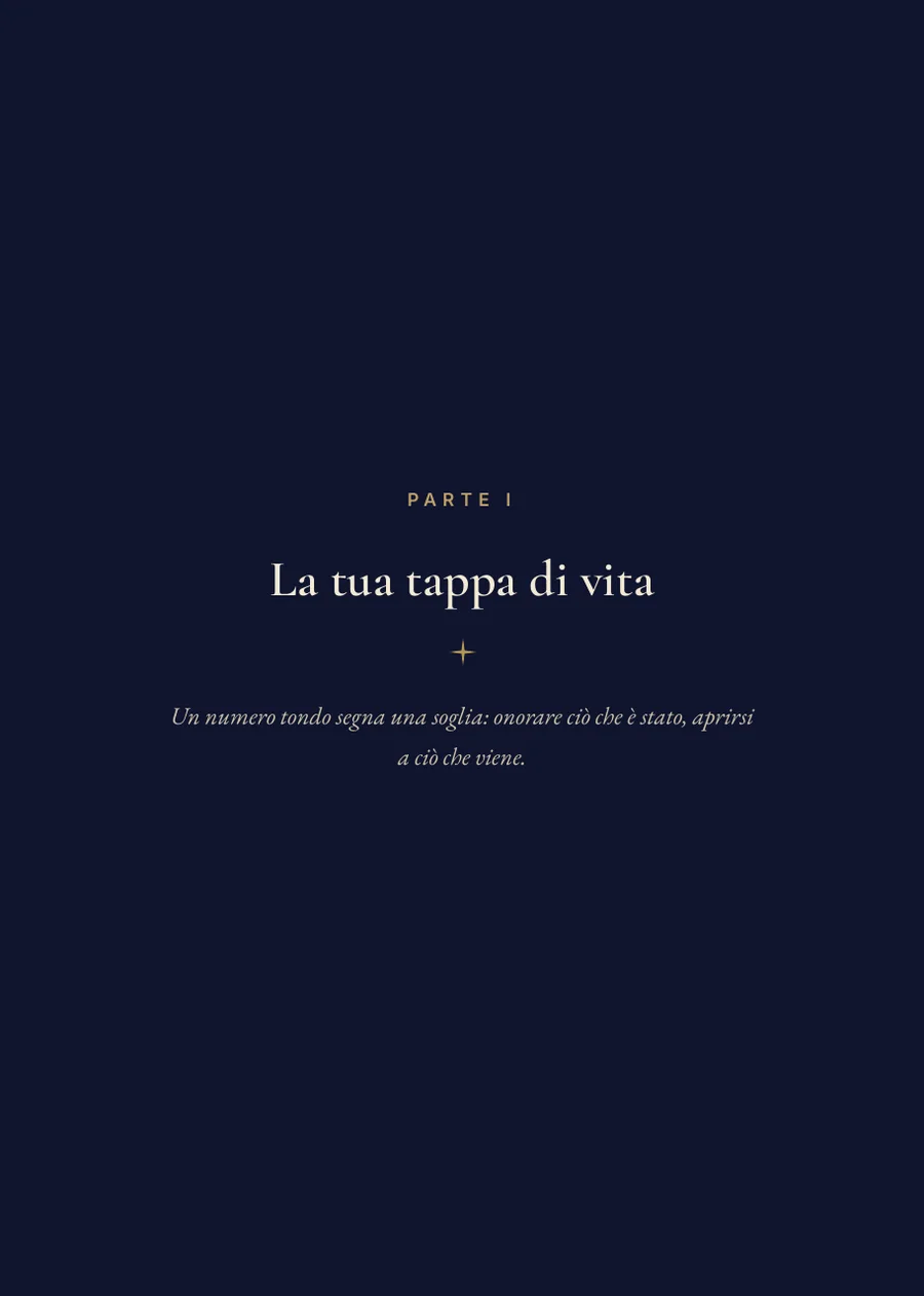 Libro per un compleanno importante, Pagina separatrice, parte I