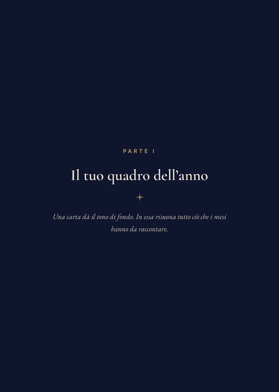 Libro dell'anno di tarocchi, Pagina divisoria Parte I