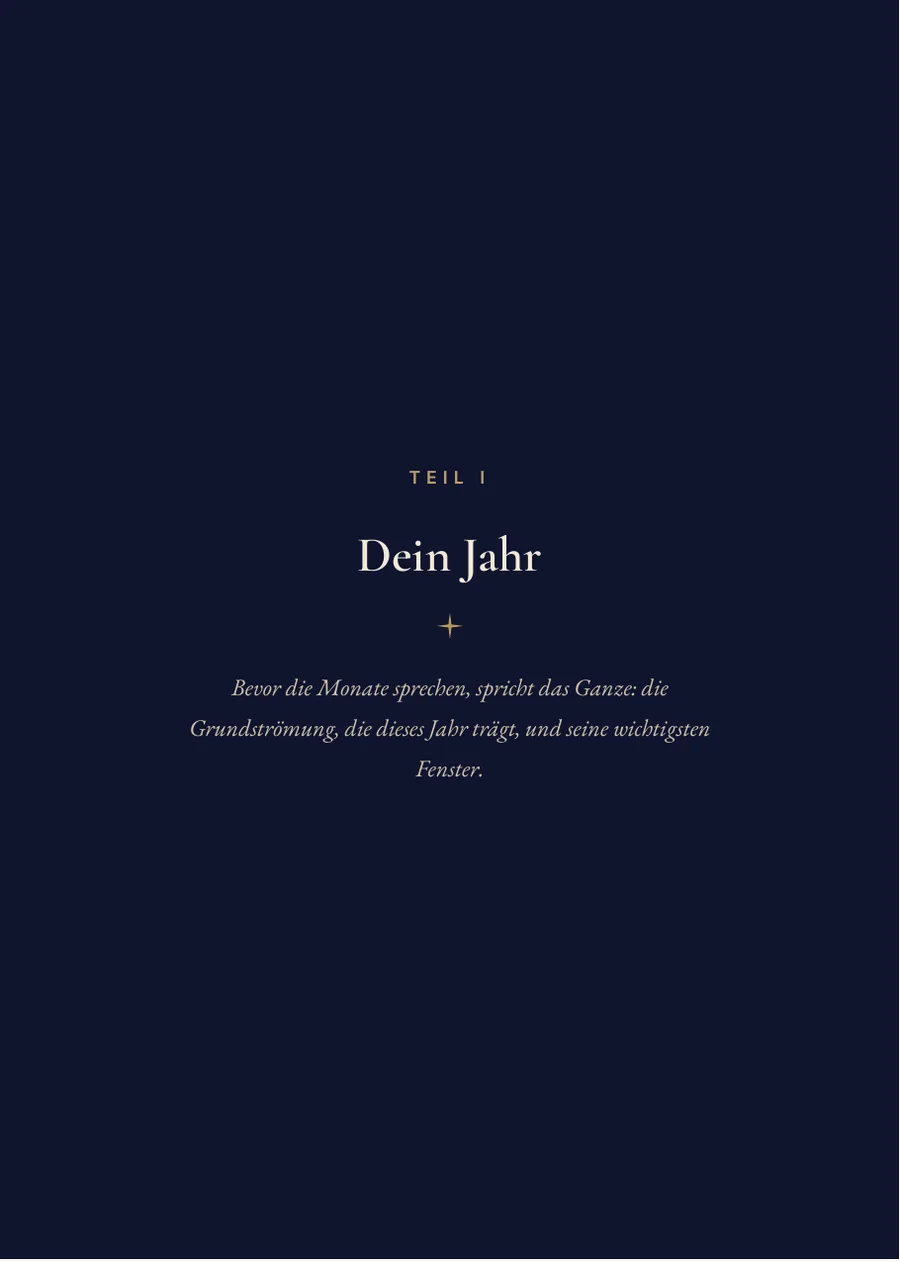 Jahreshoroskop – Trennseite Teil I
