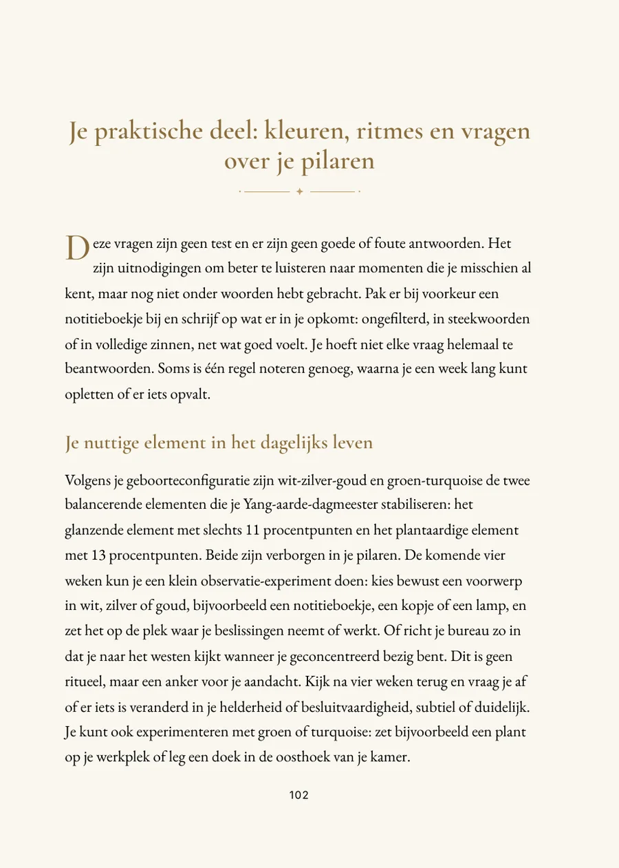Chinese horoscoopboek: praktijkdeel met vragen