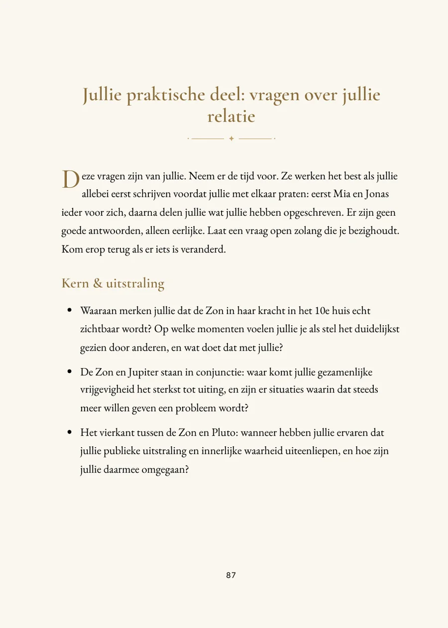 Composiethoroscoopboek: praktisch deel met vragen