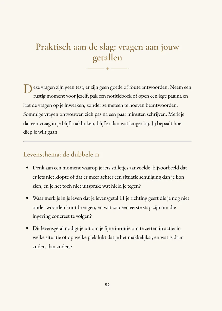 Numerologieboek: praktisch gedeelte met vragen