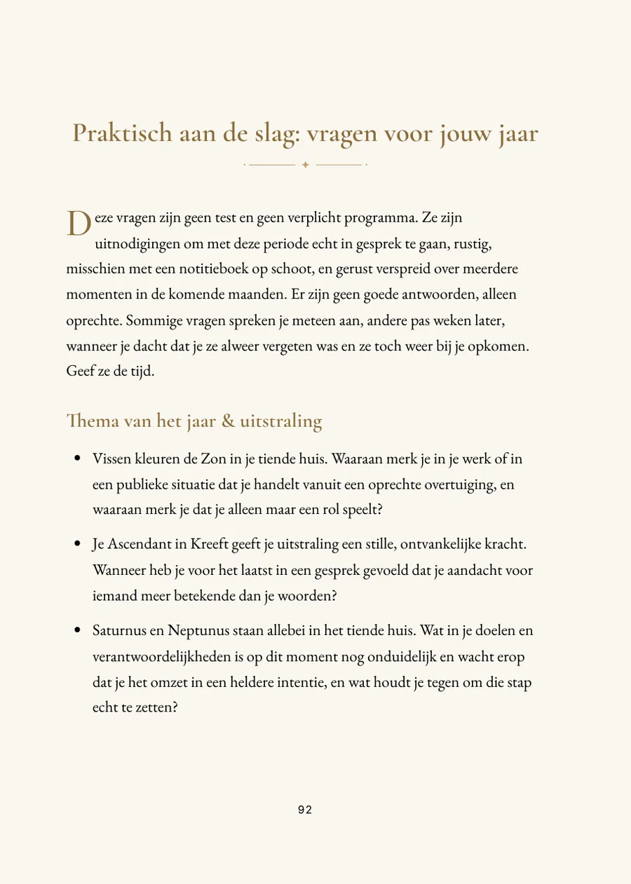 Kroonjaarboek - praktisch gedeelte met vragen