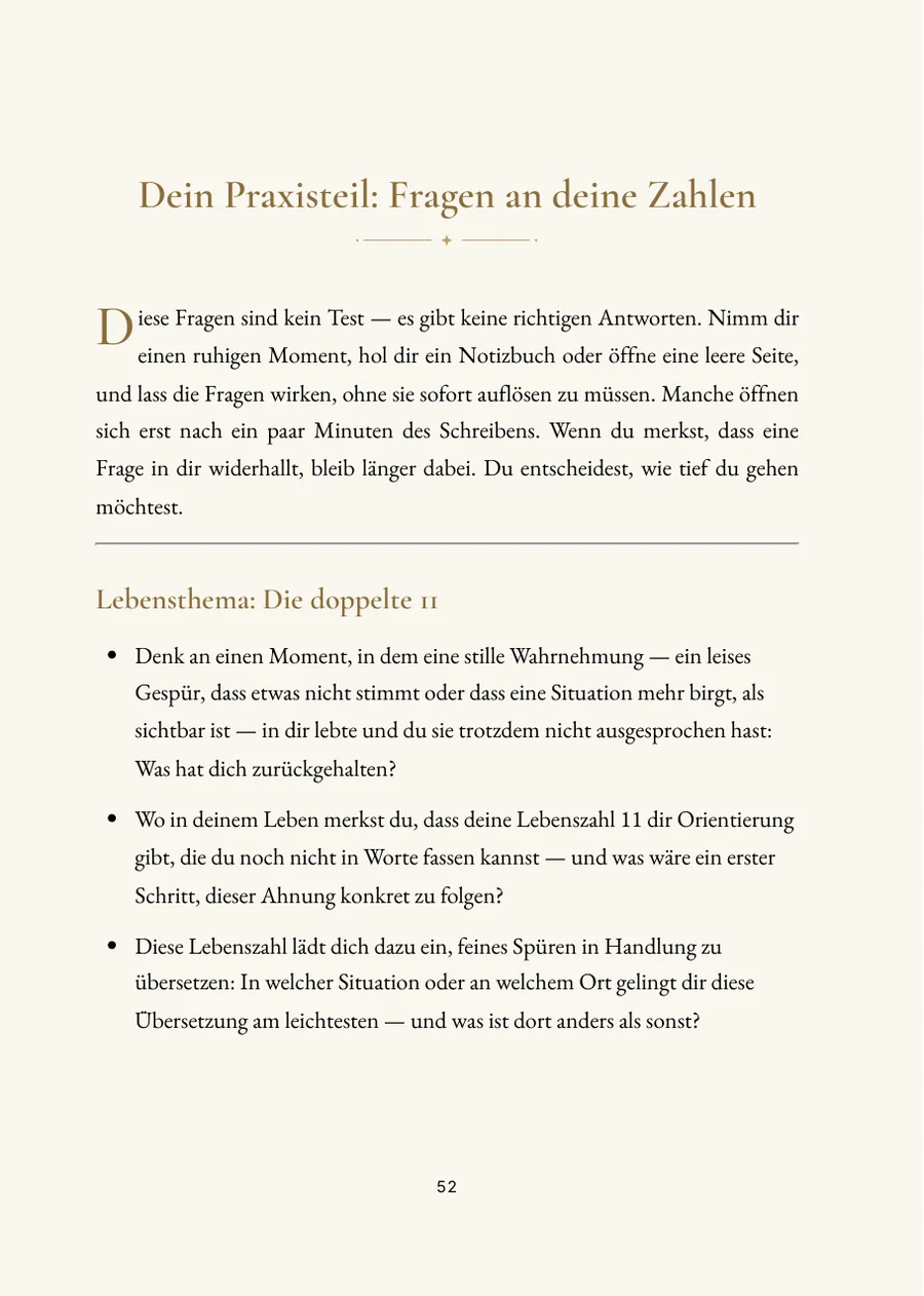 Numerologie-Report – Praxisteil mit Fragen