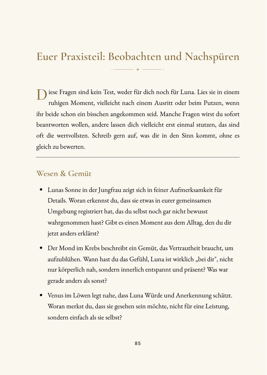 Pferdehoroskop – Praxisteil mit Fragen