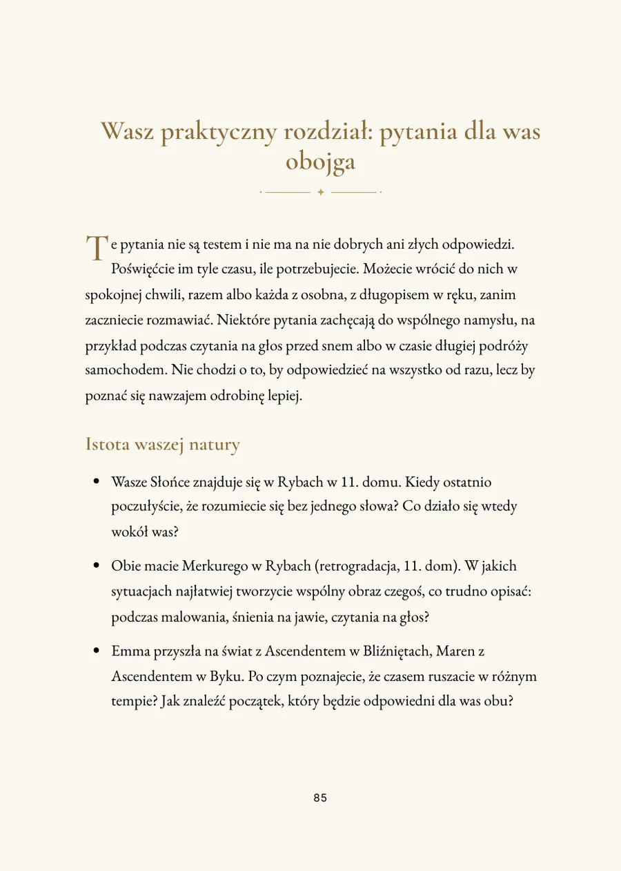 Księga horoskopu rodzica i dziecka: część praktyczna z pytaniami