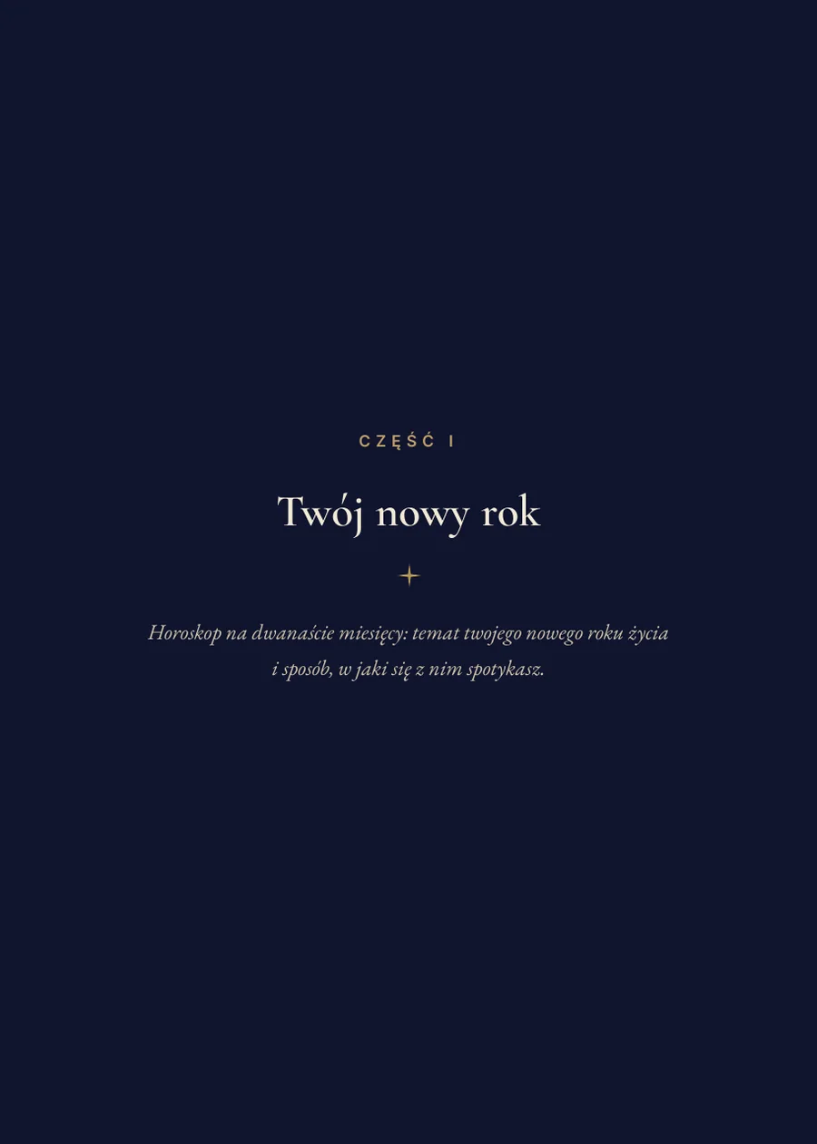 Horoskop urodzinowy (solarny), strona działowa część I