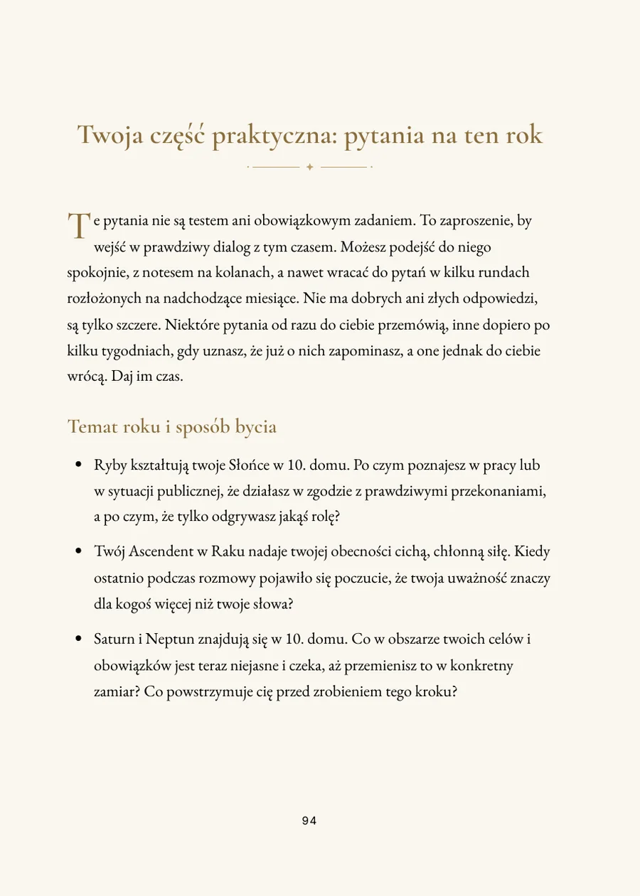 Książka na okrągłe urodziny, część praktyczna z pytaniami