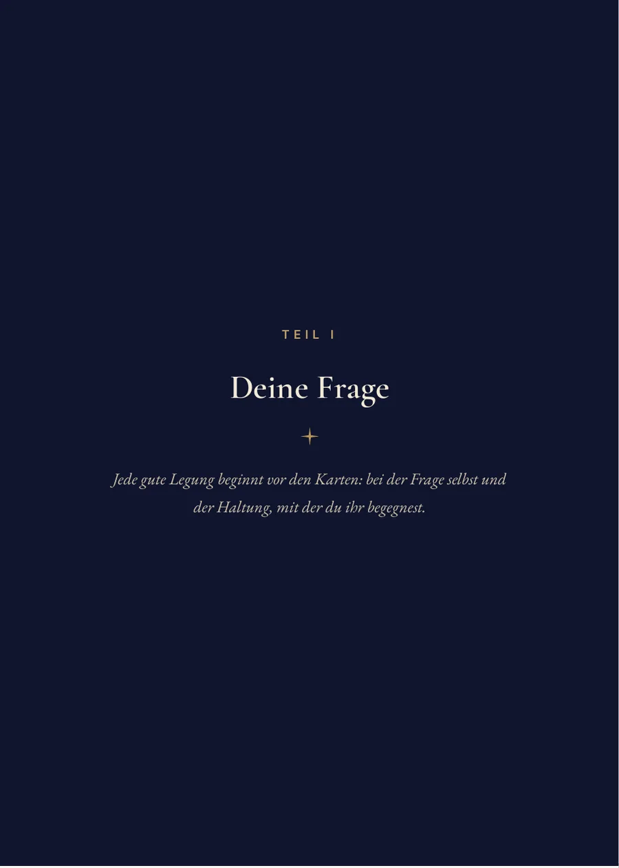Tarot-Legung – Trennseite Teil I