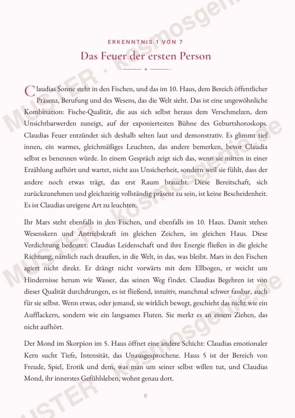Astro Bite Premium „Euer Feuer“ - erste Seite einer persönlichen Erkenntnis