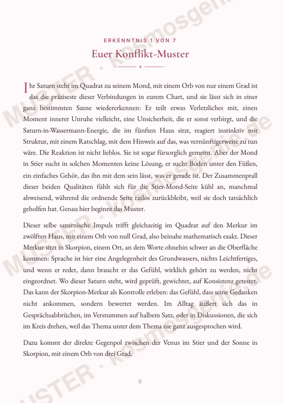 Astro Bite Premium „Euer Konflikt-Code“ - erste Seite einer persönlichen Erkenntnis