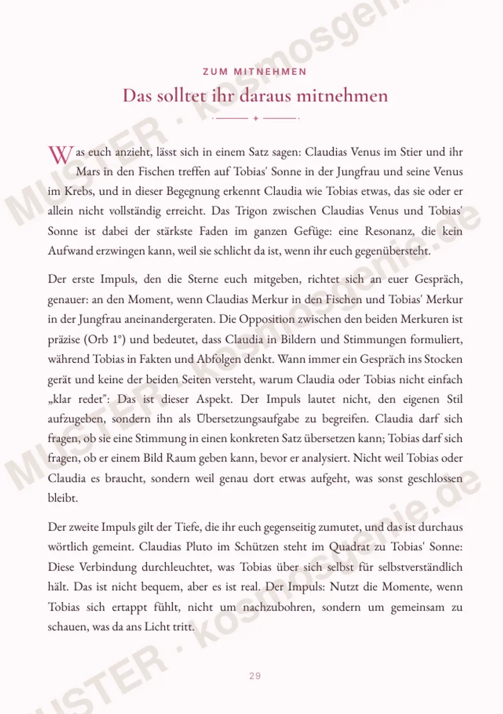 Astro Bite Premium „Eure Anziehung“ - Seite „Das solltest du daraus mitnehmen“