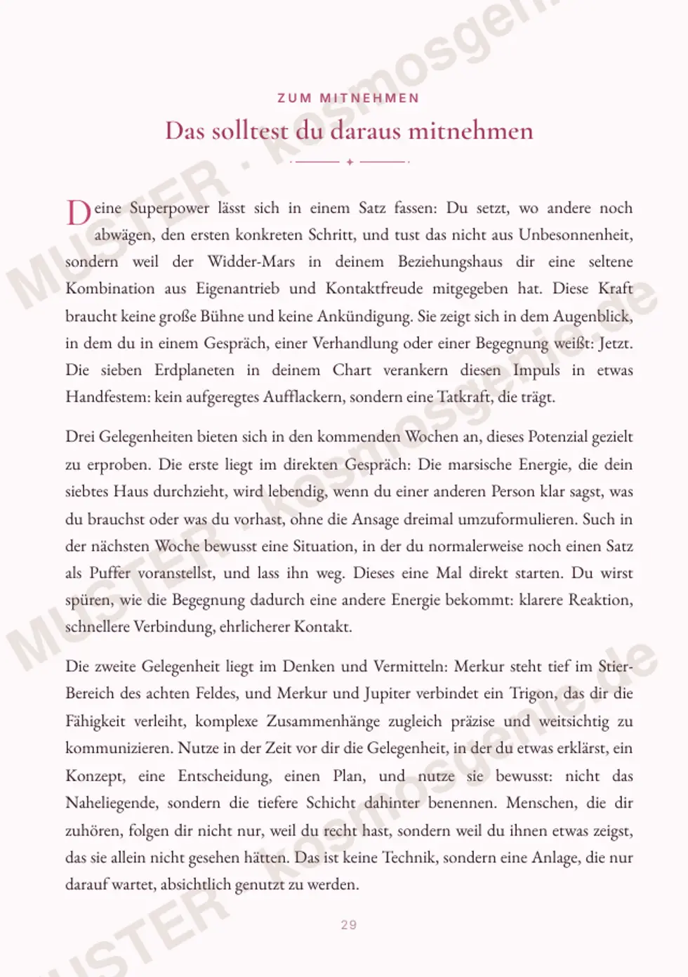 Astro Bite Premium „Deine größte Stärke“ - Seite „Das solltest du daraus mitnehmen“