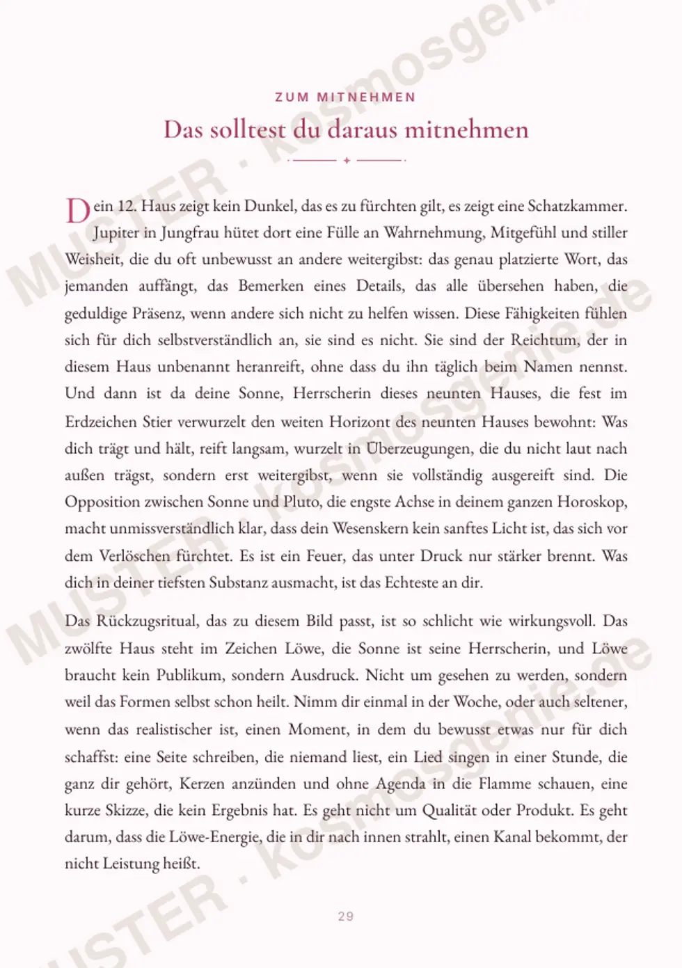 Astro Bite Premium „Deine verborgene Seite“ - Seite „Das solltest du daraus mitnehmen“