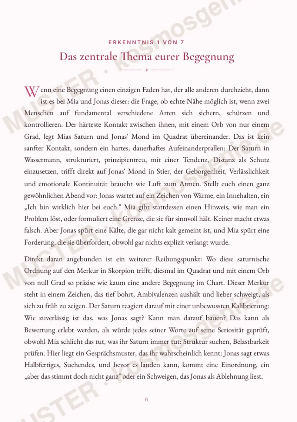 Astro Bite Premium „Warum habt ihr euch getroffen?“ - erste Seite einer persönlichen Erkenntnis