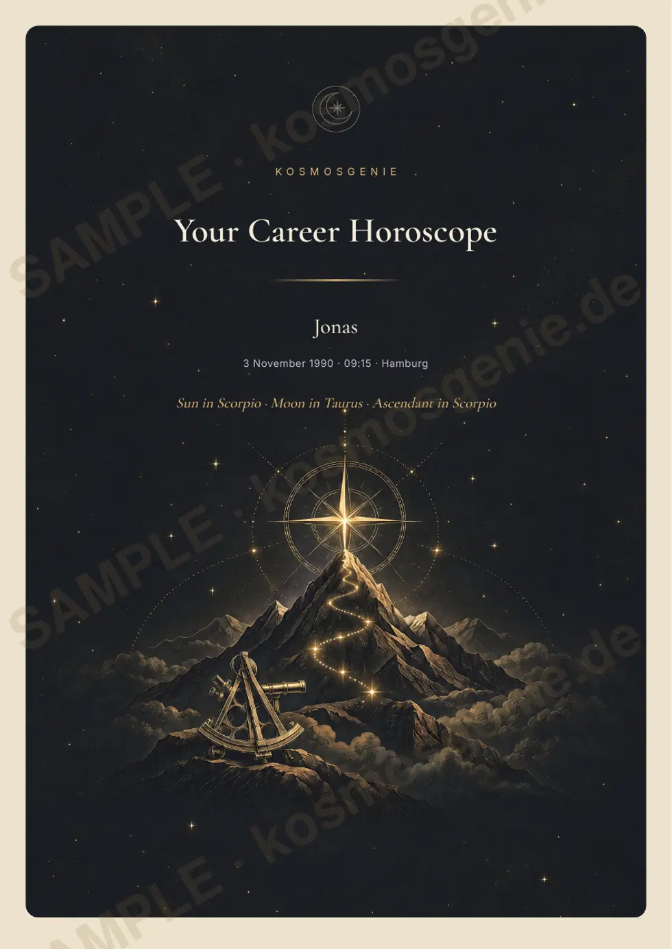 Career Horoscope Book, sample page 1 of 61