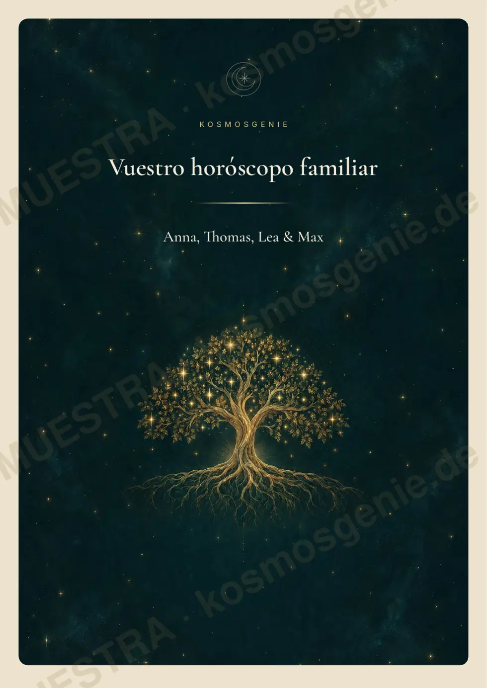 Libro de Horóscopo Familiar, página de muestra 1 de 72