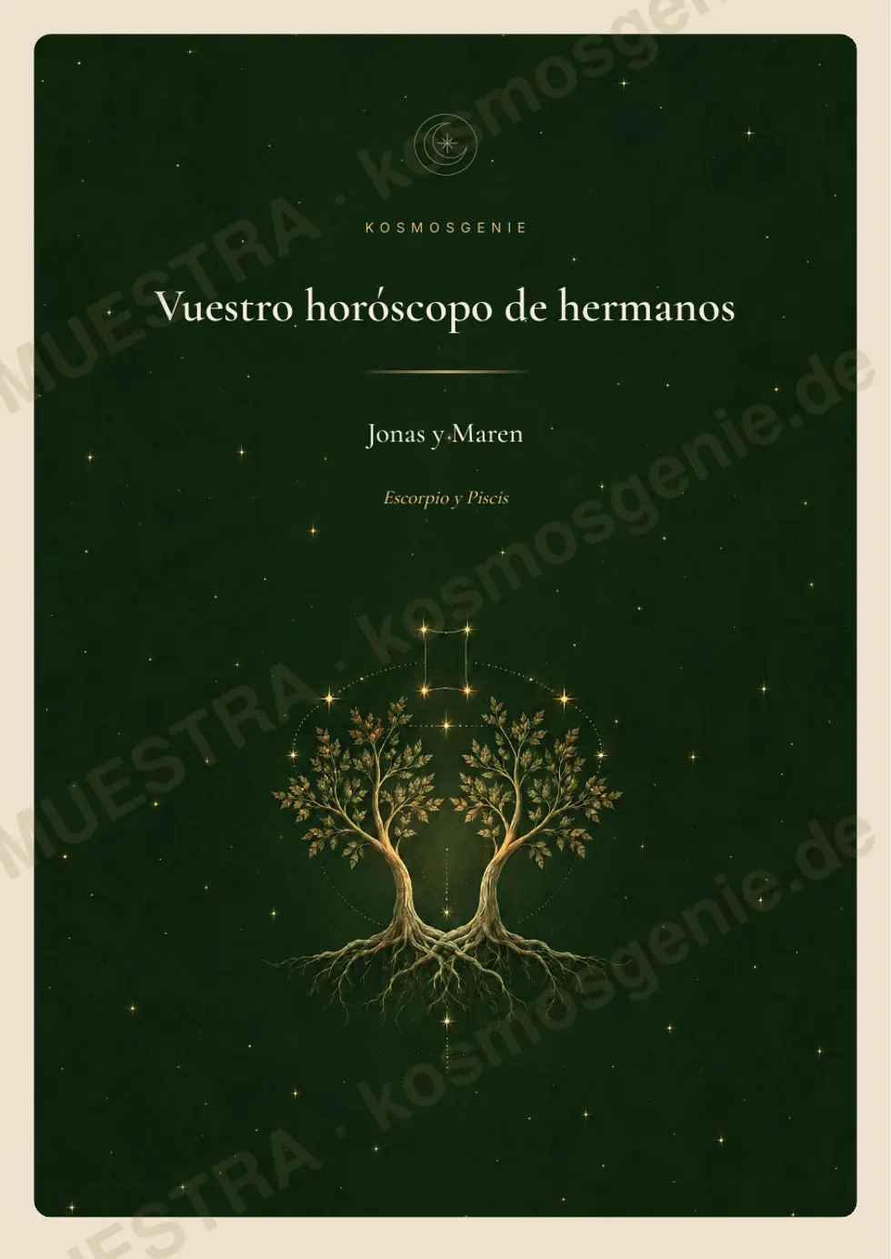 Libro de Horóscopo de Hermanos, página de muestra 1 de 63