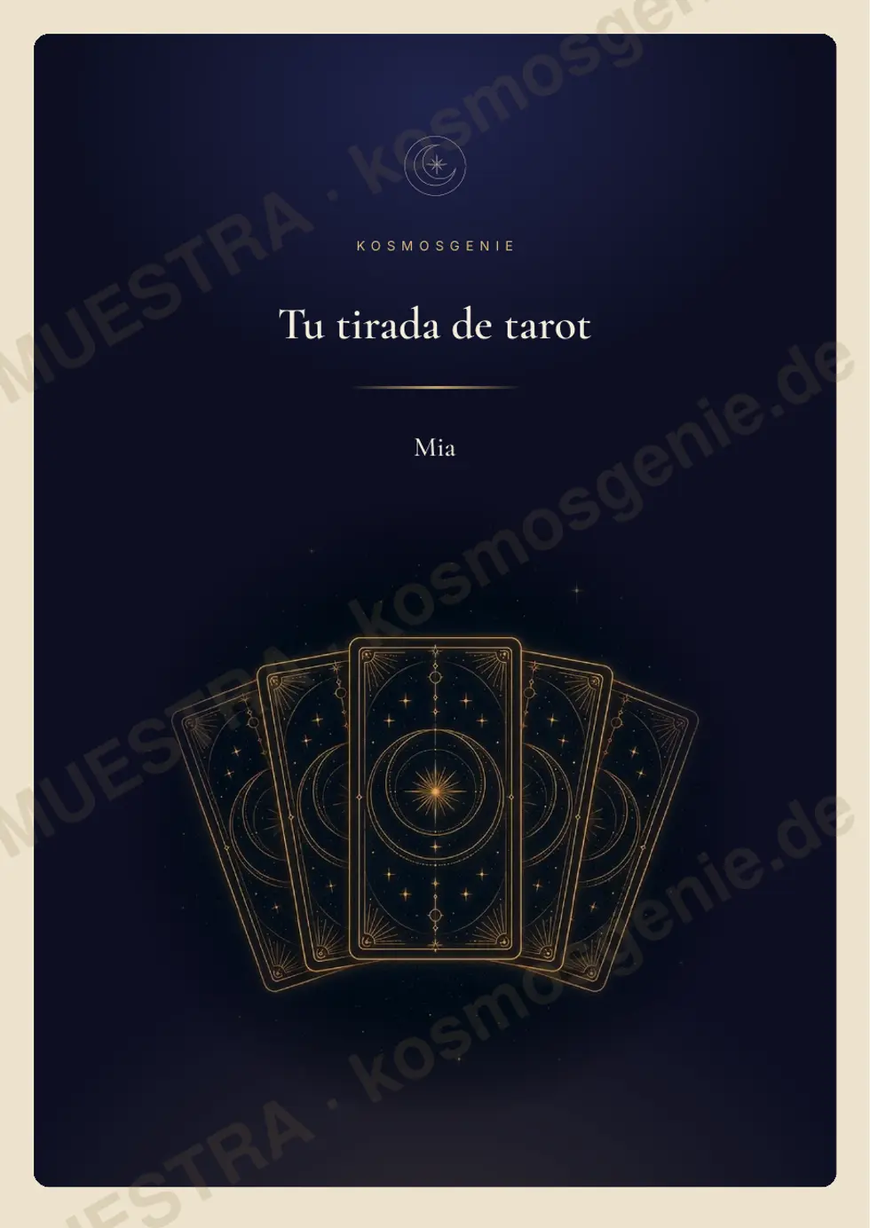 Libro de la tirada de tarot, página de muestra 1 de 36
