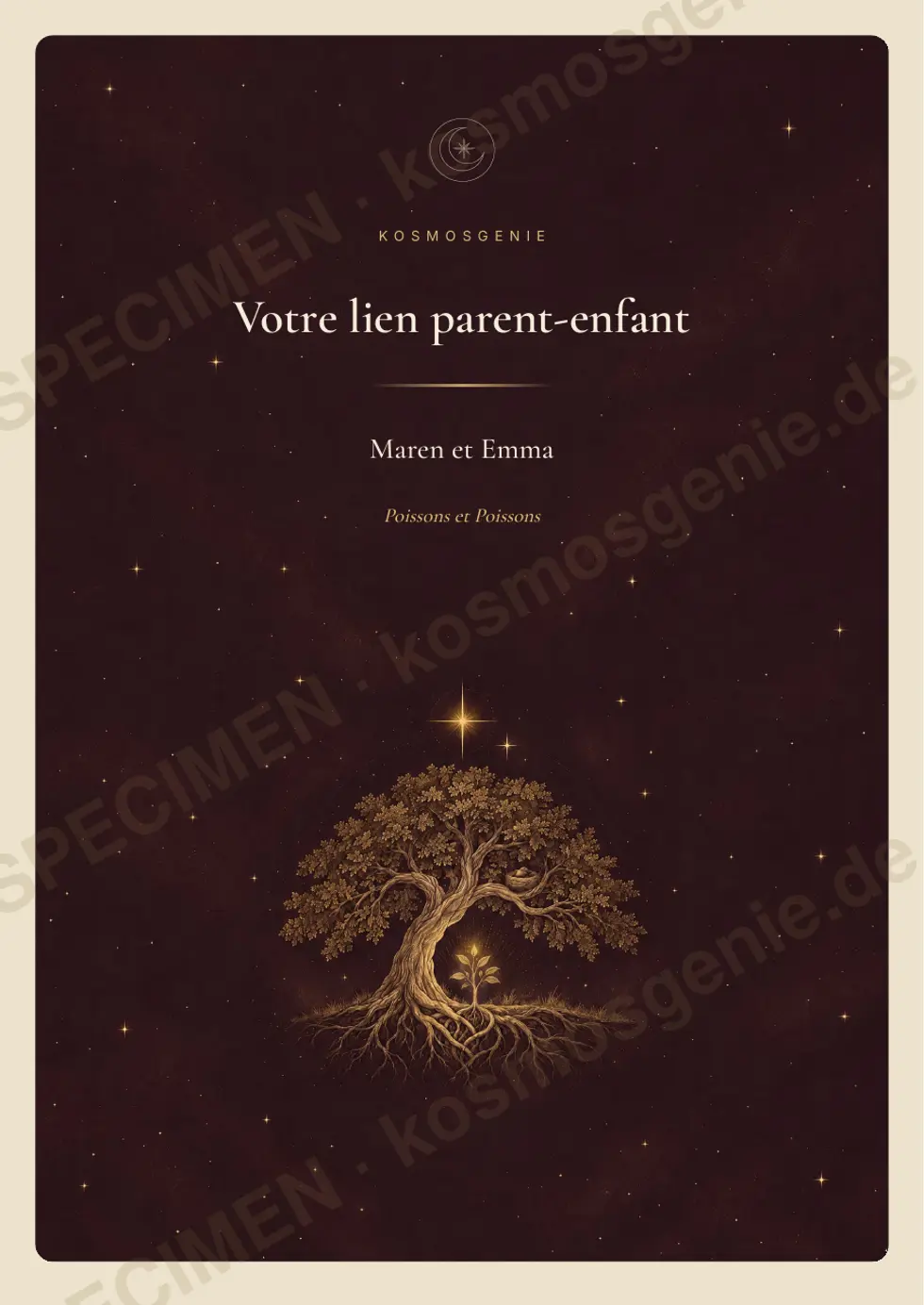 Livre de l'horoscope parent-enfant, exemple de page 1 sur 67