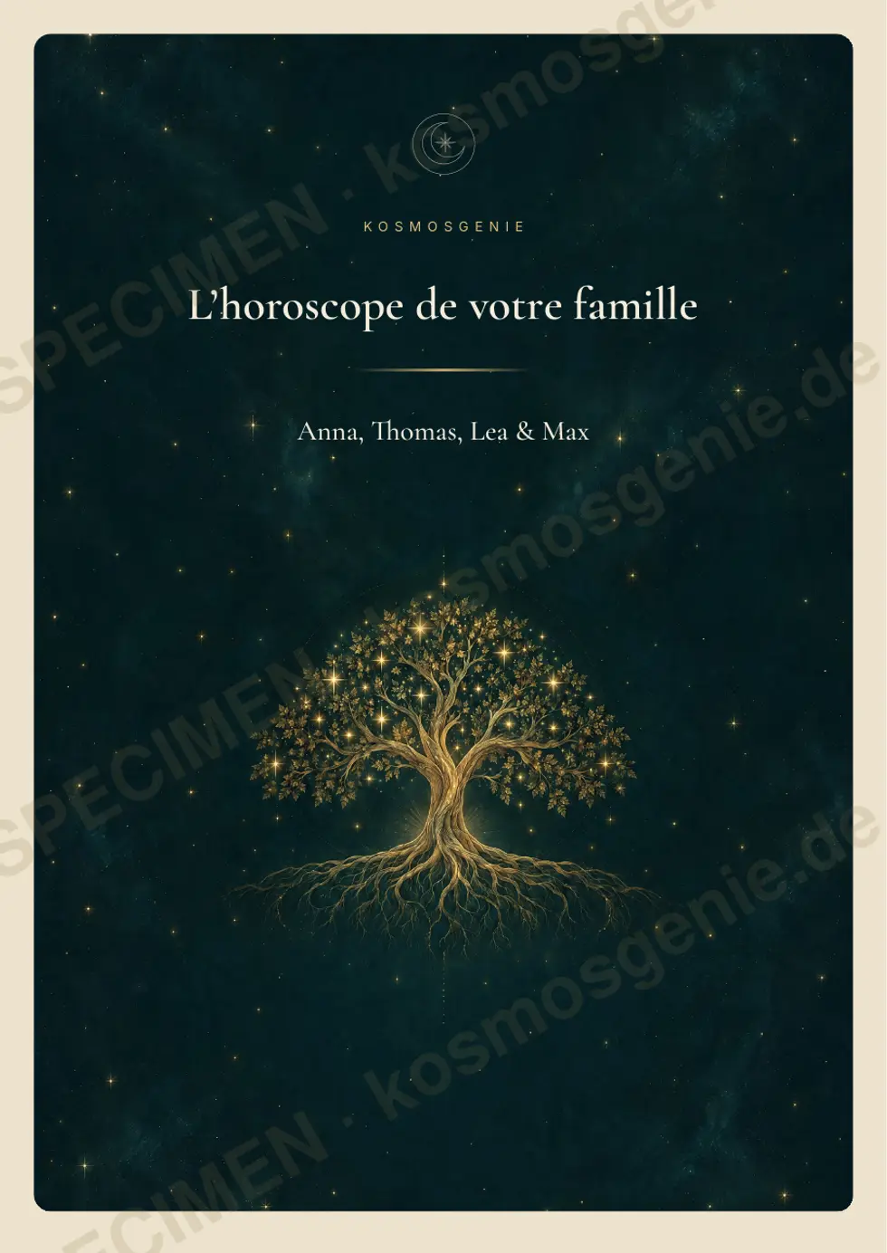 Livre de l'horoscope familial, exemple de page 1 sur 73