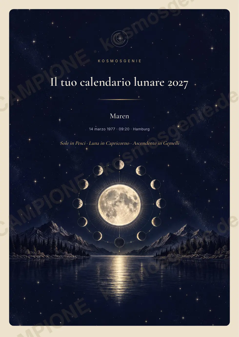 Calendario lunare personale 2027, pagina di esempio 1 di 65