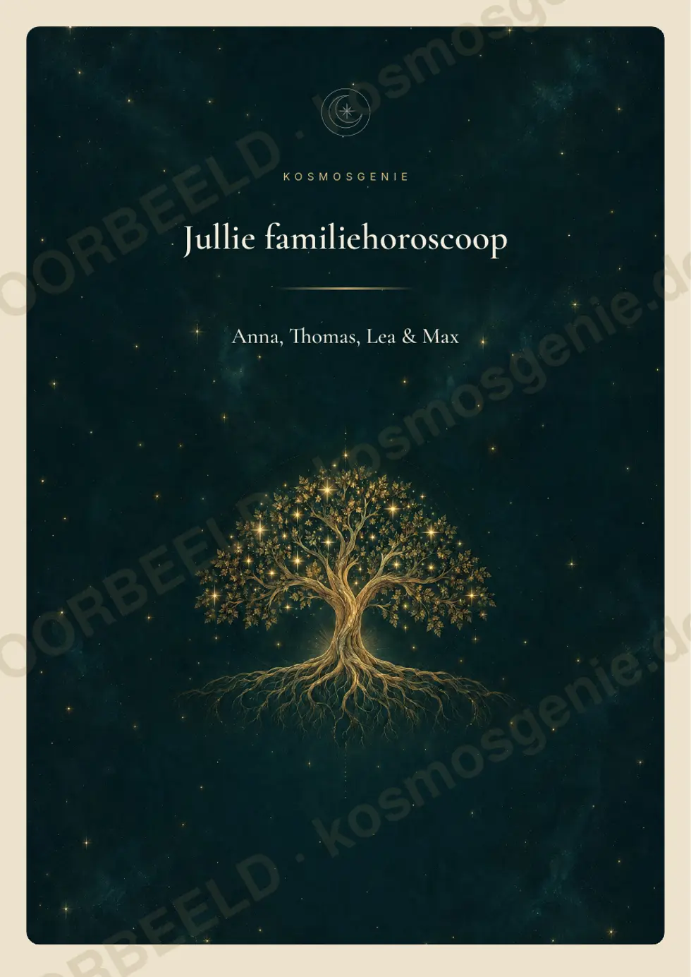 Familiehoroscoopboek, voorbeeldpagina 1 van 70