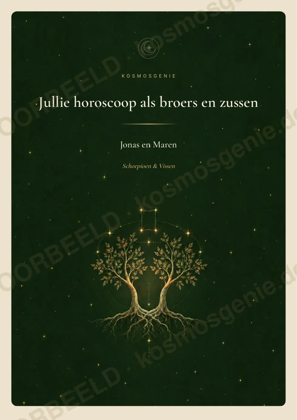 Horoscoopboek voor broers en zussen, voorbeeldpagina 1 van 67