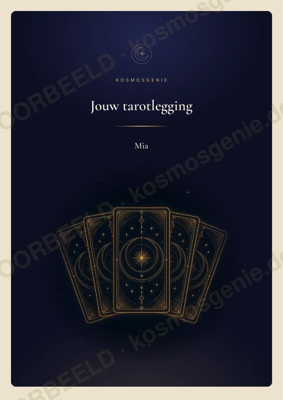 Tarotleggingboek, voorbeeldpagina 1 van 36