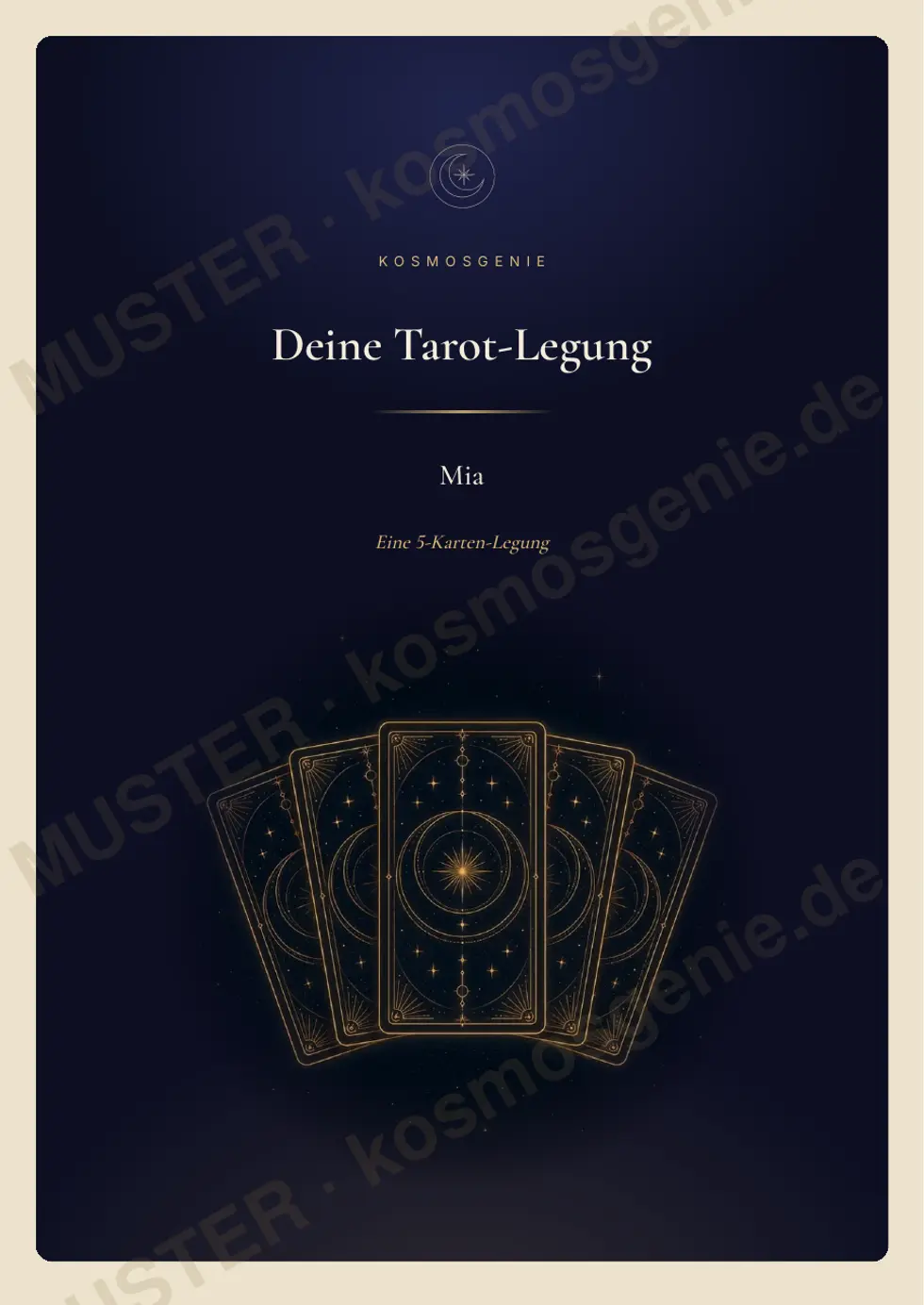 Tarot-Legung, Muster-Seite 1 von 37